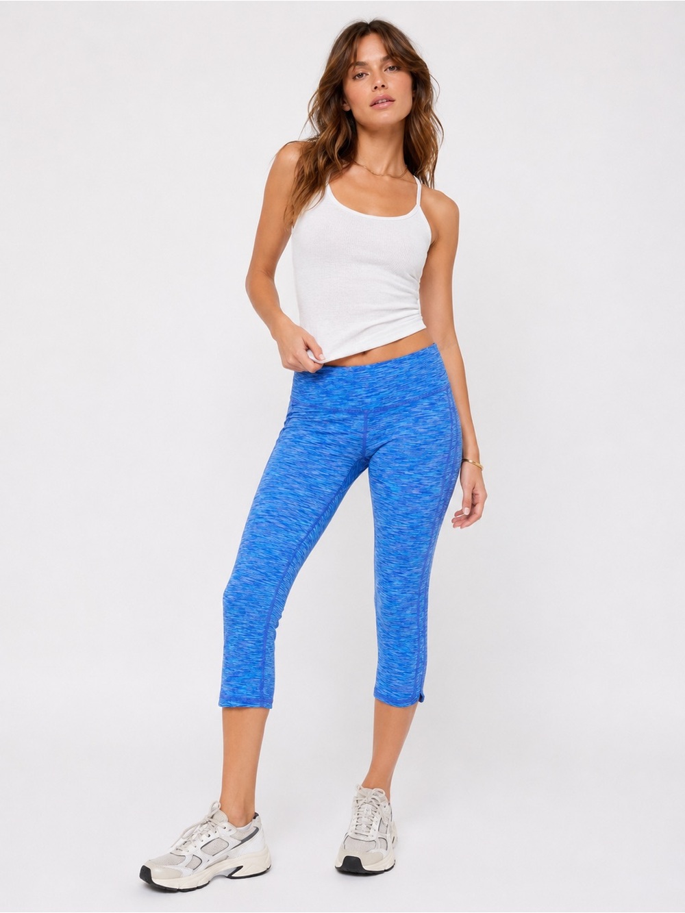 Lilly Pulitzer Luxletic Weekender UPF Crop Leggings Blue Space Dye Athletic S